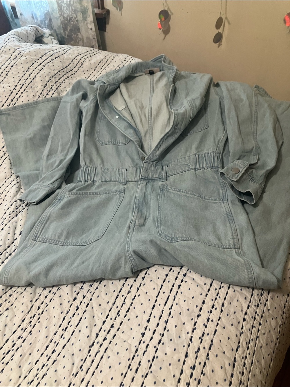 Universal Thread Light Blue Denim Women's Jumpsuit